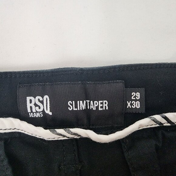RSQ Jeans Mens Slim Taper Pants 29X30 Black - Picture 11 of 16